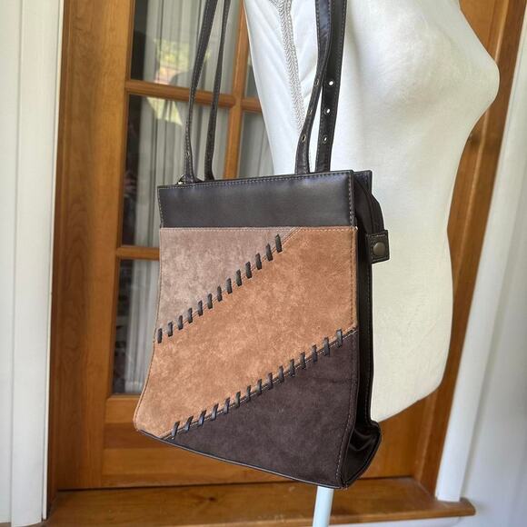 Y2k faux suede western shoulder bag - Picture 1 of 4